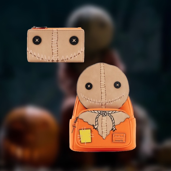 Loungefly Handbags - Loungefly Trick 'r Treat Sam Cosplay Mini Backpack and Wallet